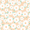 Japanese Round Floral Fabric - Pizazz Peach - ineedfabric.com