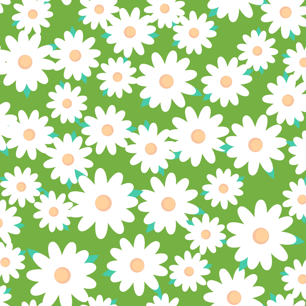 Japanese Round Floral Fabric - Spring Green - ineedfabric.com