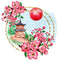 Japanese Sakura Garden Fabric Panel - ineedfabric.com