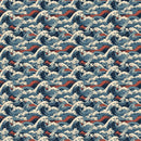 Japanese Waves 1 Fabric - ineedfabric.com