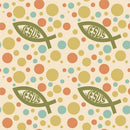 Jesus Fish & Bubbles Fabric - Tan - ineedfabric.com