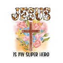 Jesus is My Superhero Fabric Panel - ineedfabric.com