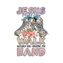 Jesus Walk Fabric Panel - ineedfabric.com