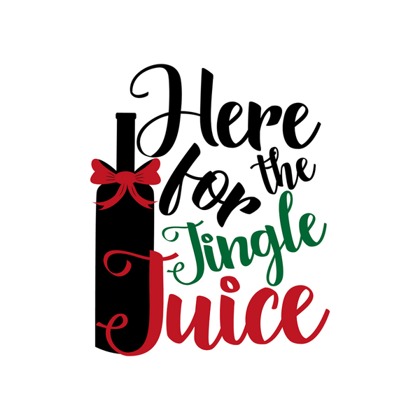 Jingle Juice Fabric Panel - White - ineedfabric.com