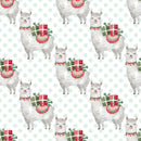 Jolly Llama on Snowflake Fabric - ineedfabric.com