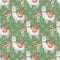 Jolly Llama on Snowflake Fabric - Green - ineedfabric.com