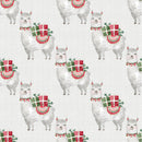 Jolly Llama on Striped Fabric - ineedfabric.com