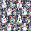 Jolly Snowmen Pattern 11 Fabric - ineedfabric.com