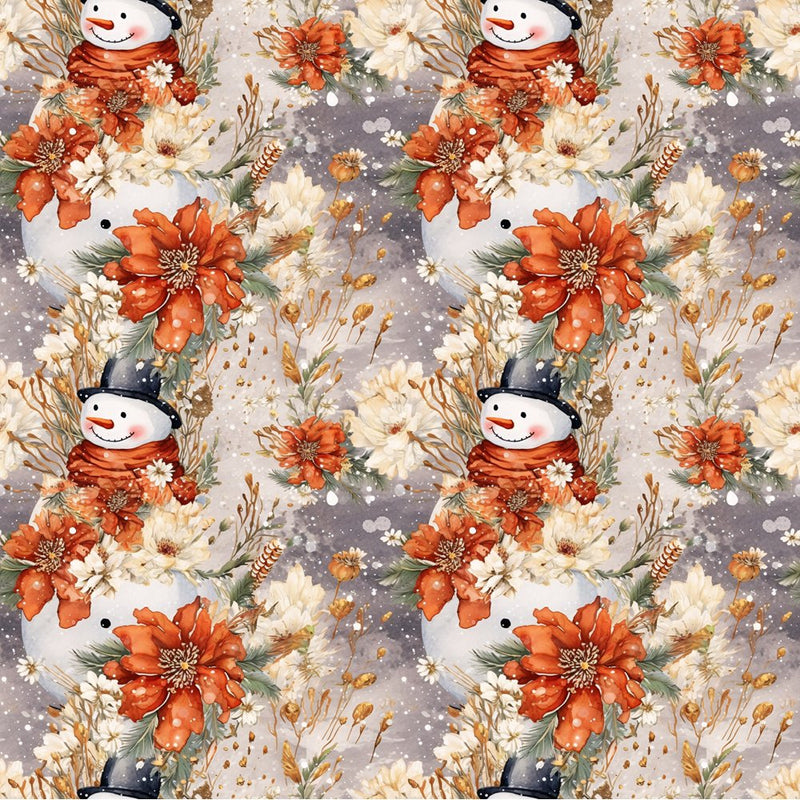 Jolly Snowmen Pattern 12 Fabric - ineedfabric.com