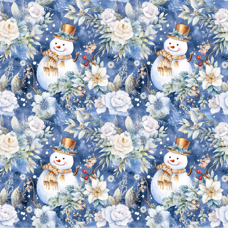 Jolly Snowmen Pattern 15 Fabric - ineedfabric.com