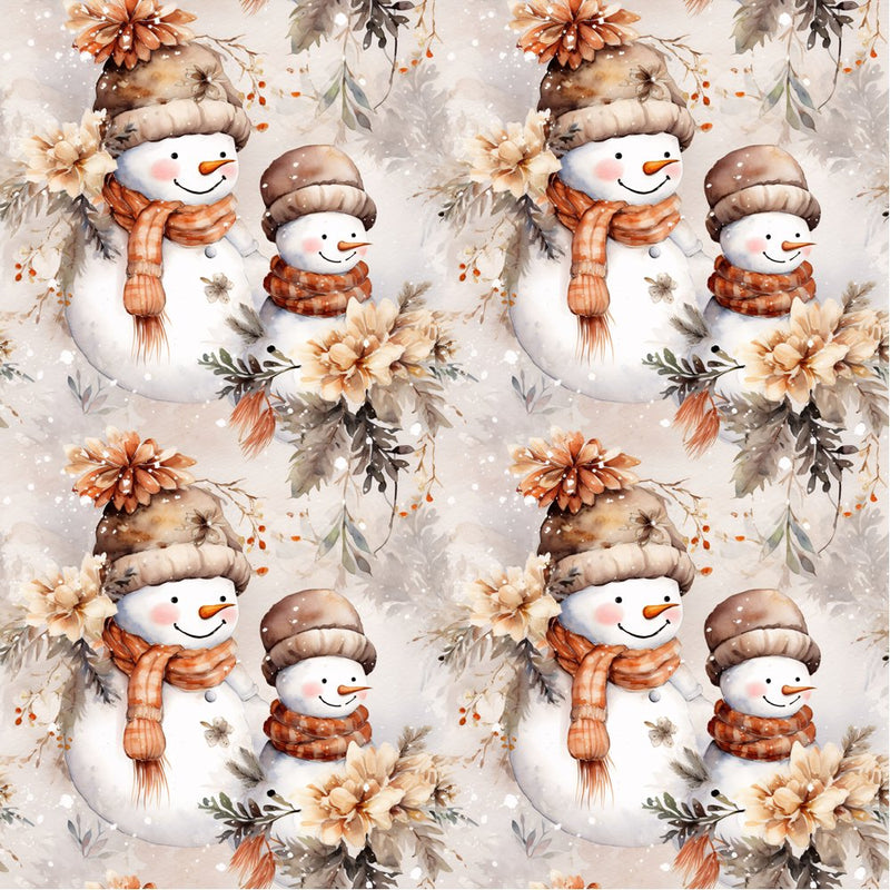Jolly Snowmen Pattern 16 Fabric - ineedfabric.com