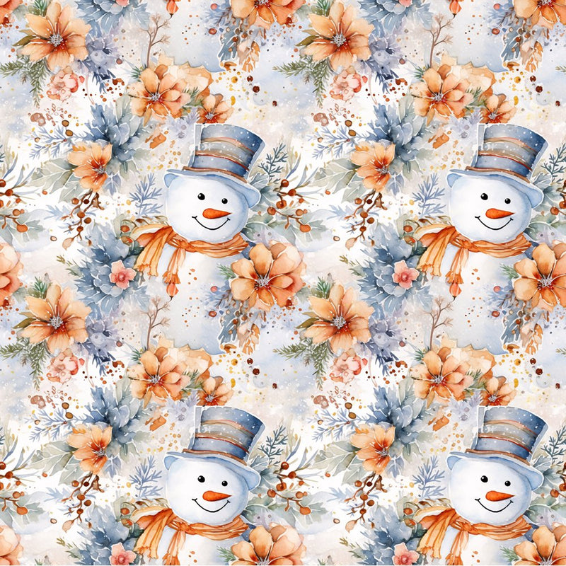 Jolly Snowmen Pattern 17 Fabric - ineedfabric.com