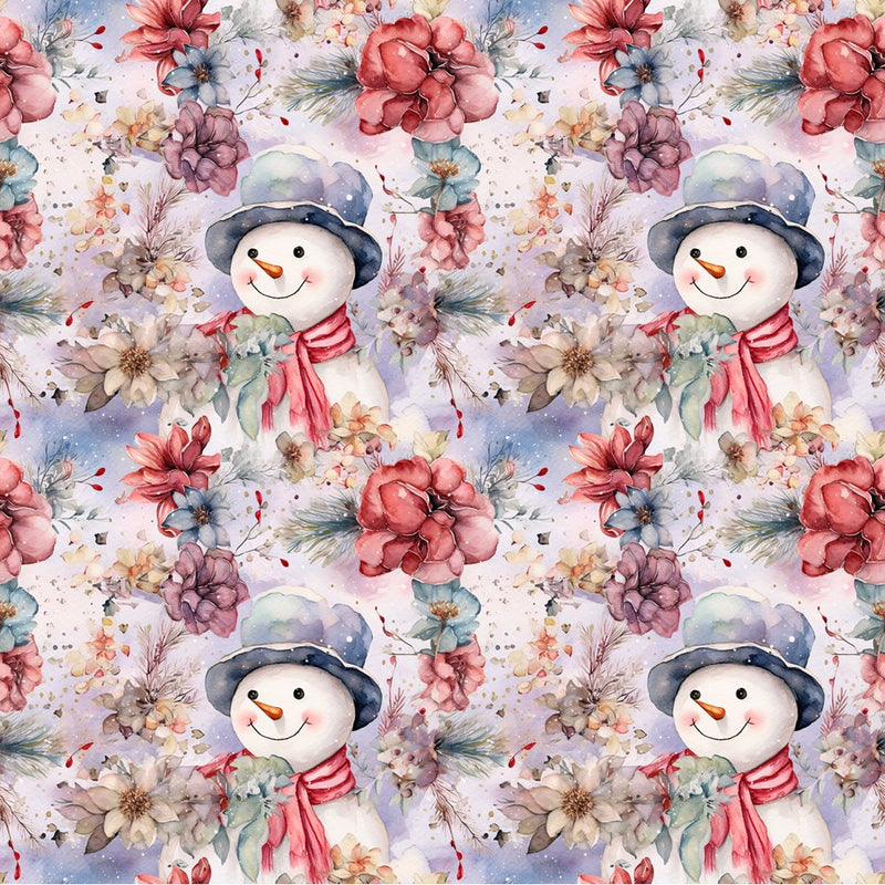 Jolly Snowmen Pattern 19 Fabric - ineedfabric.com