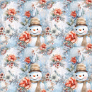 Jolly Snowmen Pattern 2 Fabric - ineedfabric.com