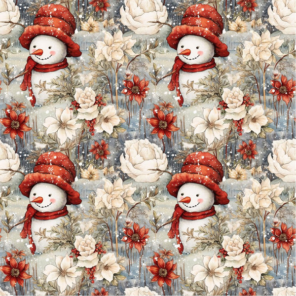 Jolly Snowmen Pattern 20 Fabric - ineedfabric.com