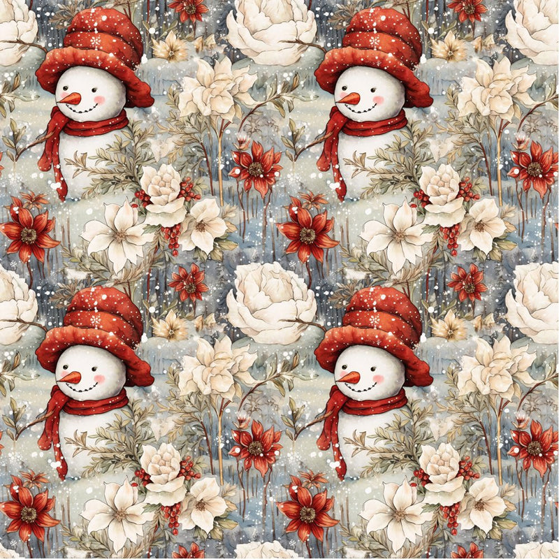 Jolly Snowmen Pattern 20 Fabric - ineedfabric.com