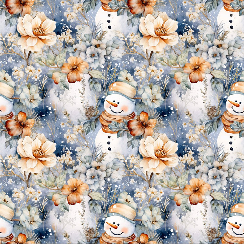 Jolly Snowmen Pattern 4 Fabric - ineedfabric.com