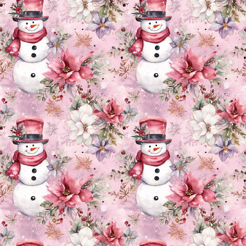 Jolly Snowmen Pattern 5 Fabric - ineedfabric.com