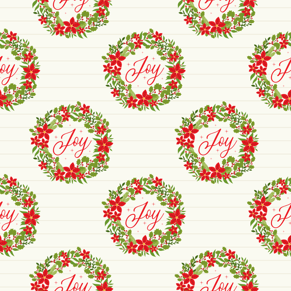 Joy Wreath Fabric - ineedfabric.com