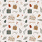 Joyful Christmas Party Fabric - Cream - ineedfabric.com