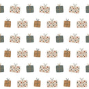 Joyful Christmas Scattered Presents Fabric - White - ineedfabric.com