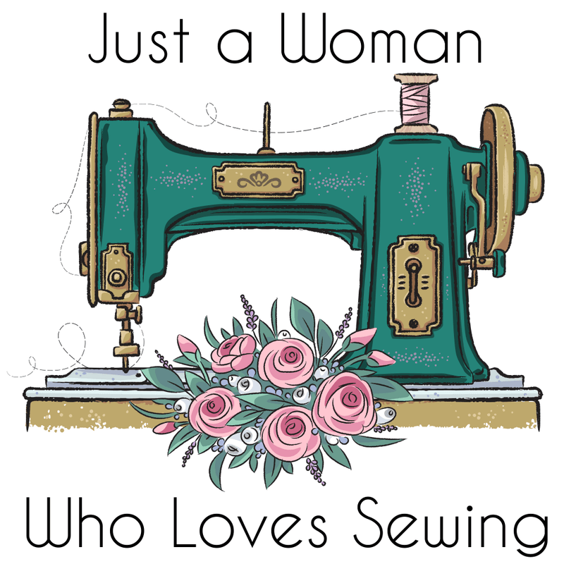 Just A Woman Who Loves Sewing Fabric Panel - ineedfabric.com