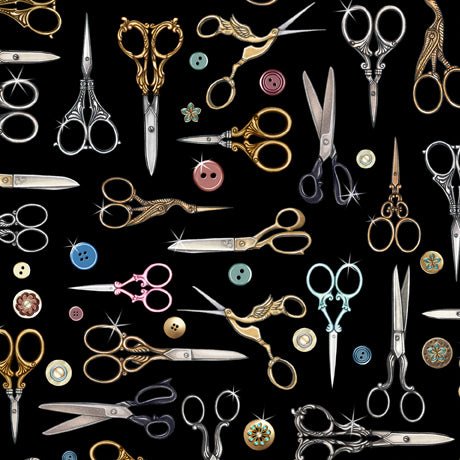 Just Sew Scissors Fabric - ineedfabric.com