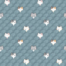 Kawai Cats in Swirls Fabric - ineedfabric.com