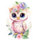 Kawaii Nursery Baby Owl Fabric Panel - ineedfabric.com