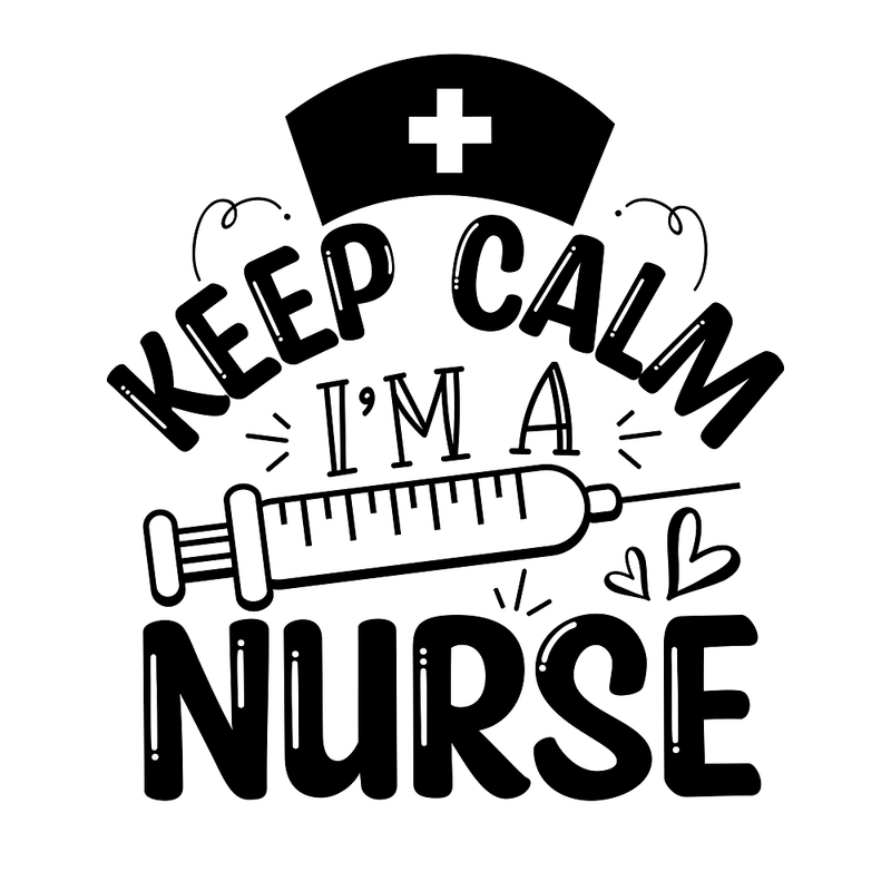 Keep Calm I'm A Nurse Fabric Panel - ineedfabric.com
