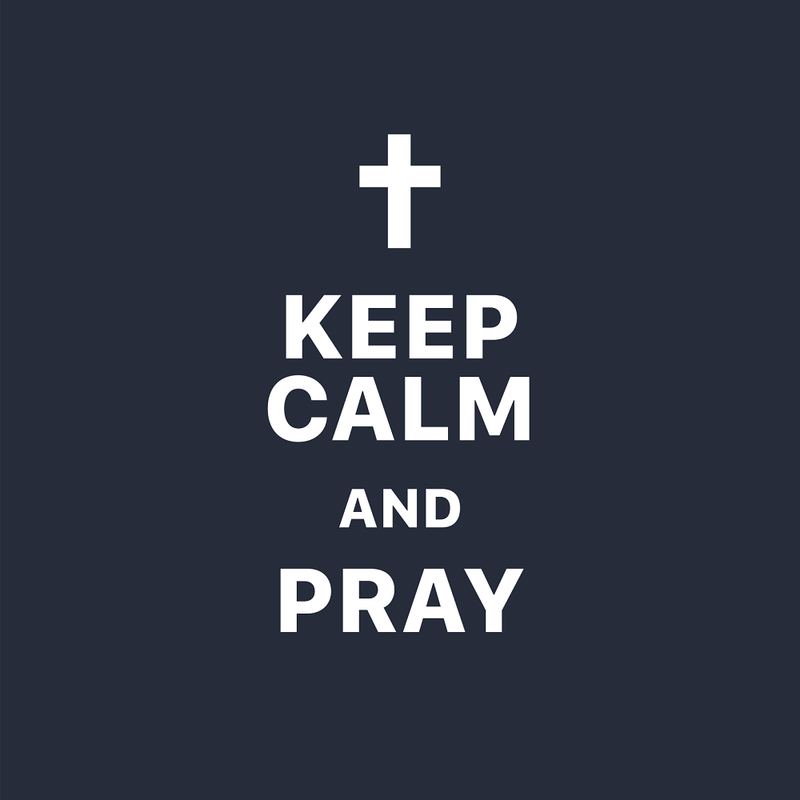 Keep Calm & Pray Fabric Panel - ineedfabric.com