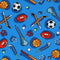 Kids Time Sports Fabric - Blue - ineedfabric.com