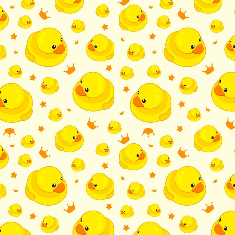 King Of Ducks Fabric - Yellow - ineedfabric.com