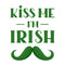 Kiss Me I'm Irish Mustache Fabric Panel - ineedfabric.com