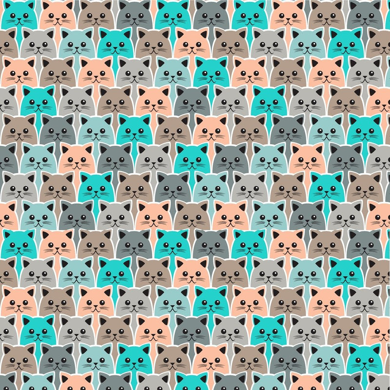 Kitty Cats Fabric - Multi - ineedfabric.com
