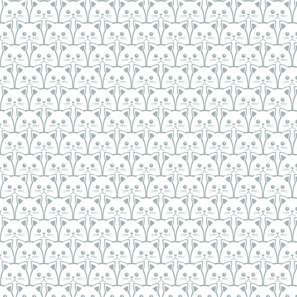 Kitty Cats Fabric - White - ineedfabric.com