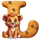 "L" Lion Cookie Fabric Panel - ineedfabric.com