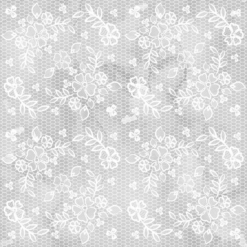Lacey Floral fabric - Grey