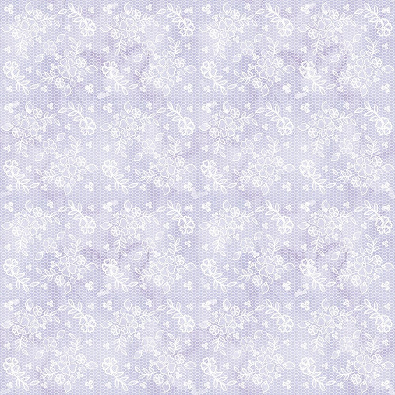 Lacey Floral Fabric - Purple - ineedfabric.com