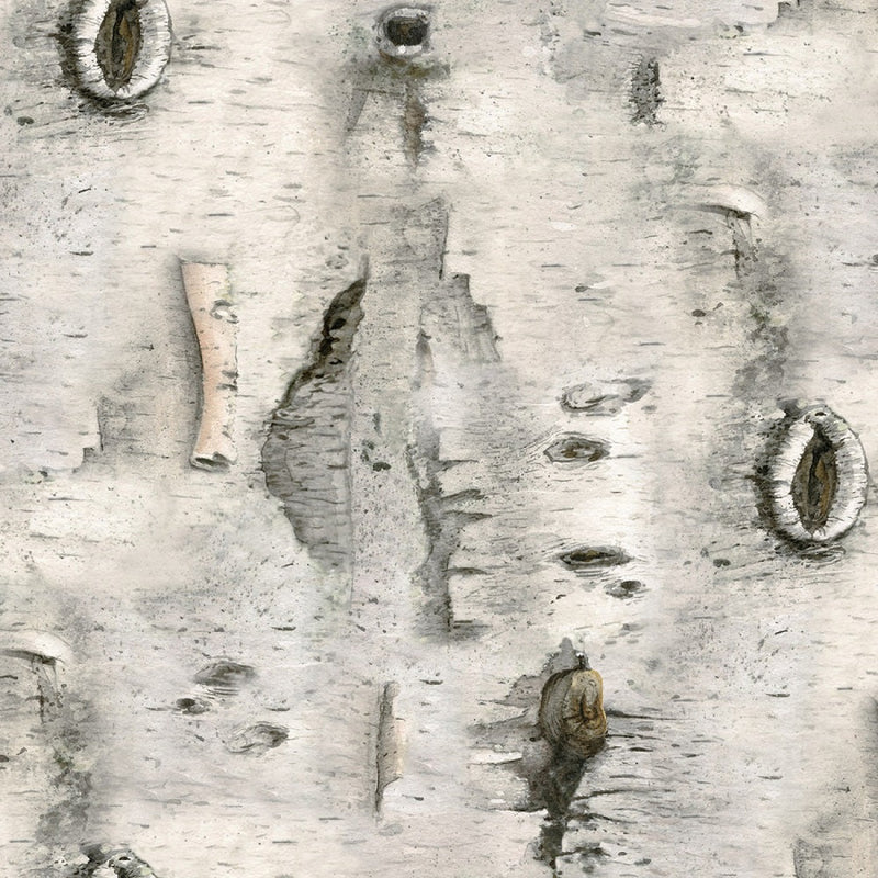 Landscape Medley, Birch Wood Fabric - Grey - ineedfabric.com