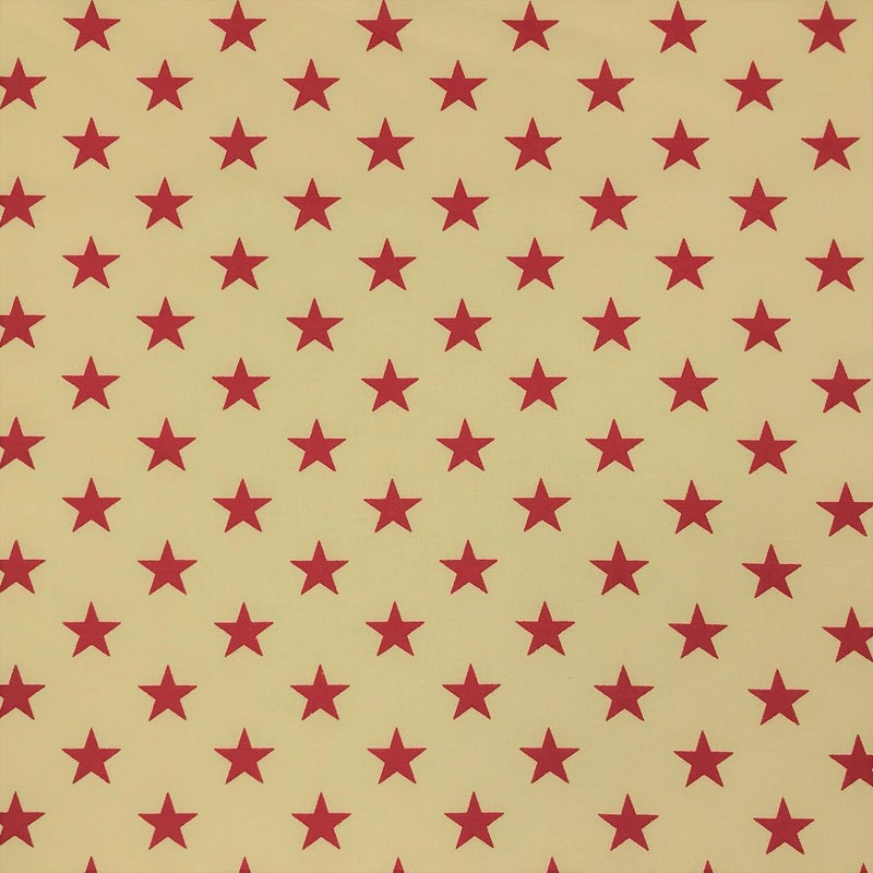 Large Antique Stars Fabric - Red - ineedfabric.com