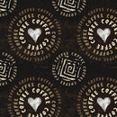 Large Circle Coffee Fabric - Dark Brown - ineedfabric.com