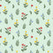 Large Flowers Of The Meadow Fabric - Green - ineedfabric.com