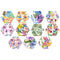 Laser Cut Hexie Aquarelle Florals - 11 Pieces - ineedfabric.com