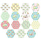 Laser Cut Hexie Pastel Easter Day - 15 Pieces - ineedfabric.com