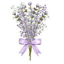 Lavender Bouquet With Purple Bow Fabric Panel - ineedfabric.com