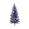Lavender Christmas Tree & Ornaments 1 Fabric Panel - ineedfabric.com