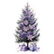 Lavender Christmas Tree, Ornaments, & Gifts Fabric Panel - ineedfabric.com