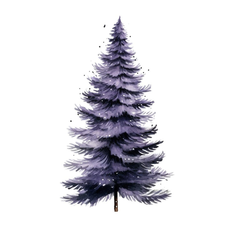 Lavender Christmas Tree Plain 2 Fabric Panel - ineedfabric.com