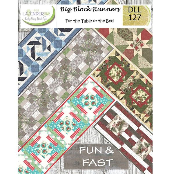 Lavender Lime, Big Block Runners Quilt Pattern - ineedfabric.com